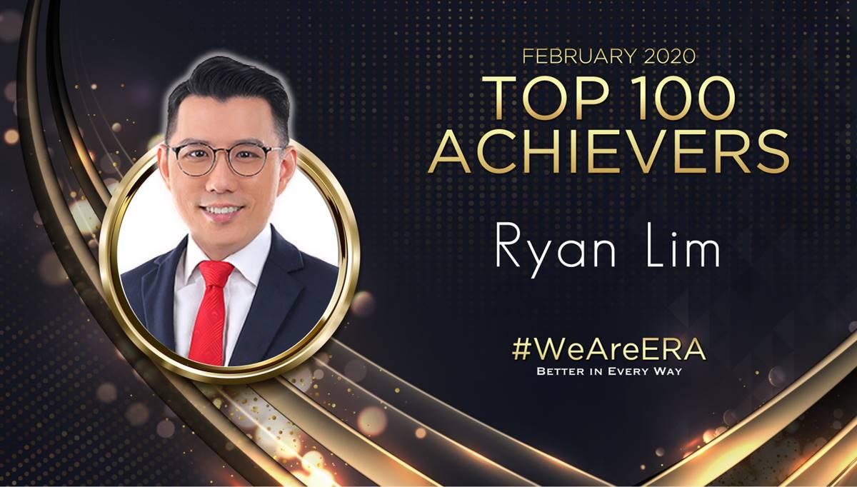 Ryan Lim ERA Top 100 Achievers February 2020 award recognition Singapore