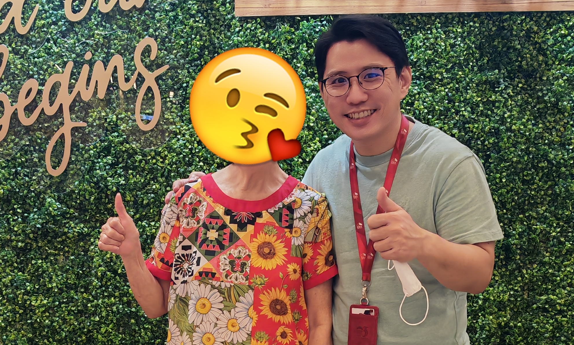 Ryan Lim PropNex with happy client after successful Singapore property transaction