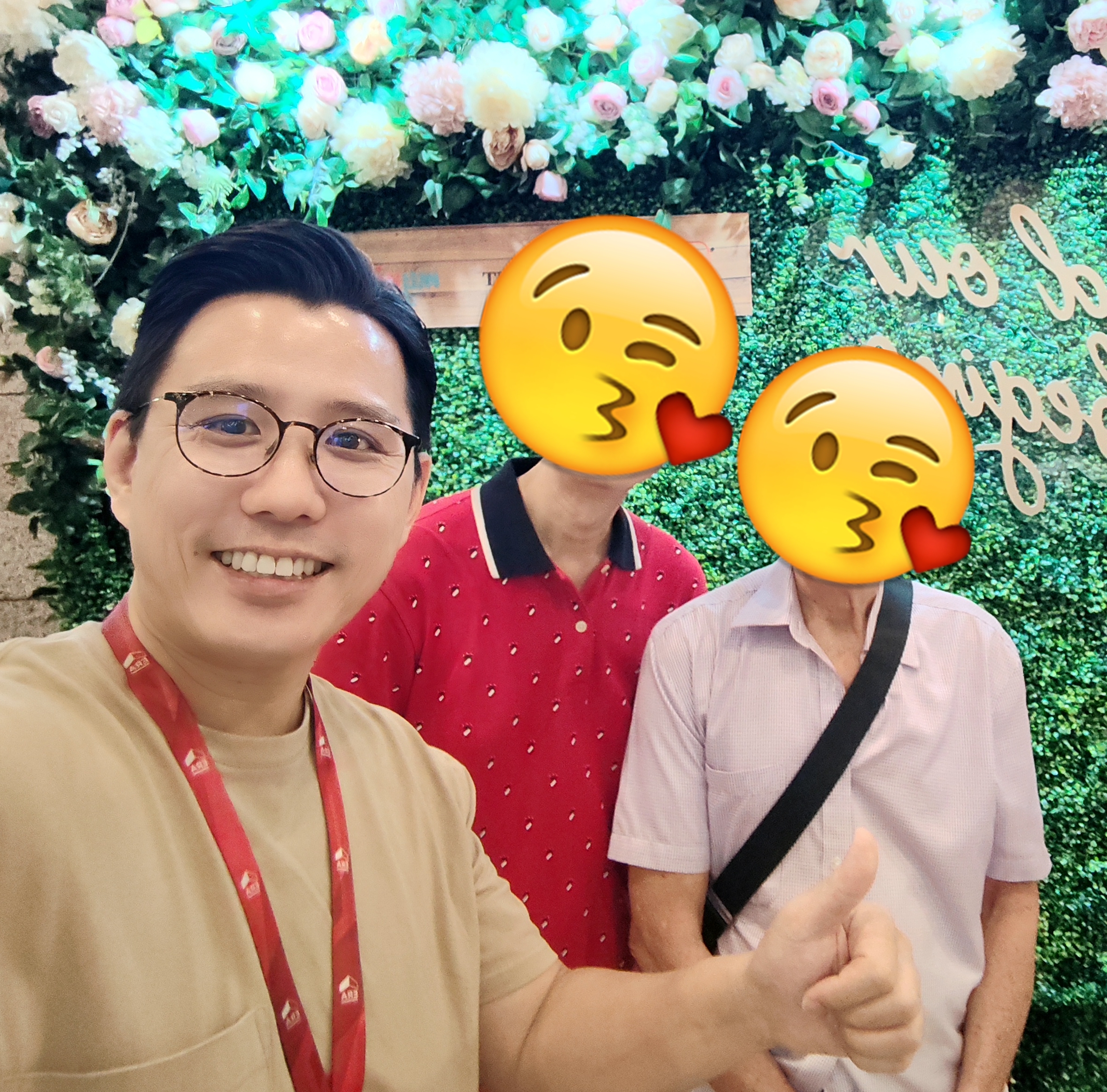 Ryan Lim with clients at new launch showroom Singapore condo