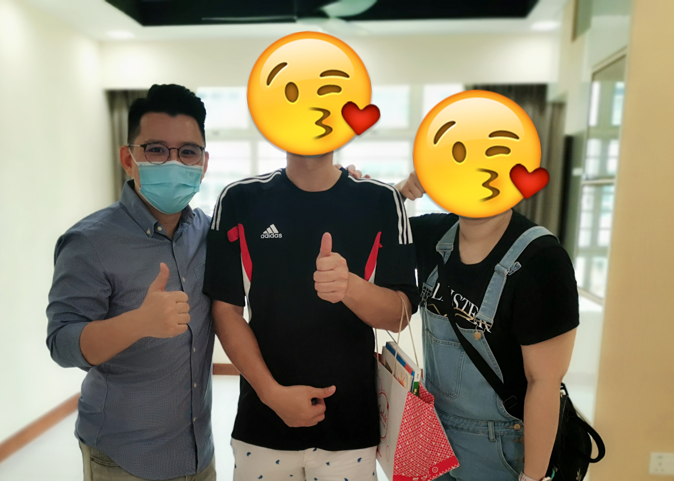 Ryan Lim client key collection celebration Singapore property